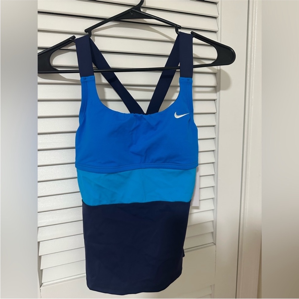 NWT Nike Swim Bikini Tank Top, Blue, XS